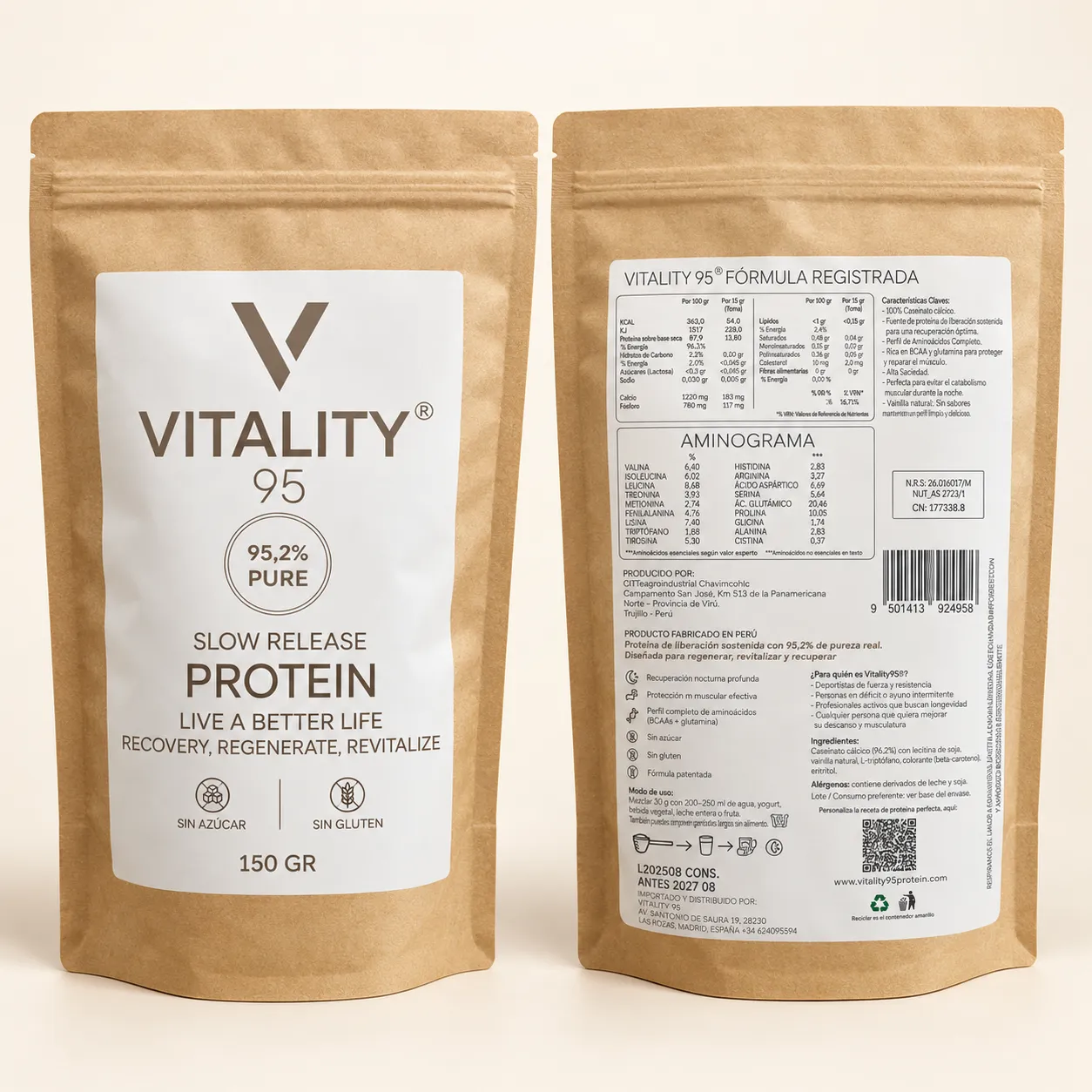 vitality 95 protein, 150 gr